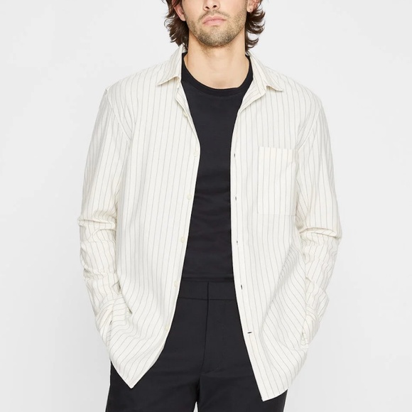 Striped Knit Shirt - Brand New - NEVER WORN - Egret Multi - Picture 1 of 4